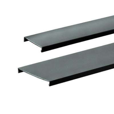 PANDUIT Panduct Cubierta tipo C para conducto de cableado con cubierta a ras, 2.5" Ancho Por 6 Pies Largo, Negro - C2.5BL6