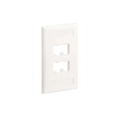 PANDUIT PanNet Placa frontal , Cuatro Módulos Mini-Com™, Color Blanco Hueso - CFPL4IW