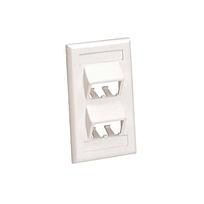 PANDUIT Placa frontal, 4 puertos Mini-Com, Color Marfil Eléctrico - CFPSE4EI