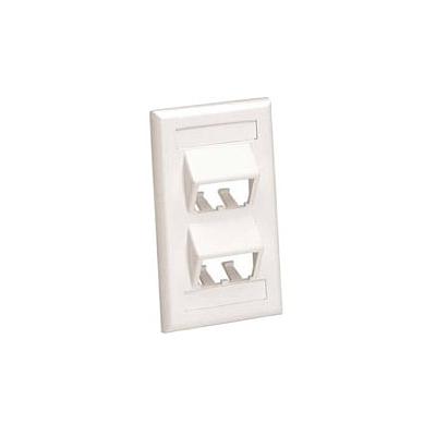 PANDUIT Placa frontal, 4 puertos Mini-Com, Color Marfil Eléctrico - CFPSE4EI