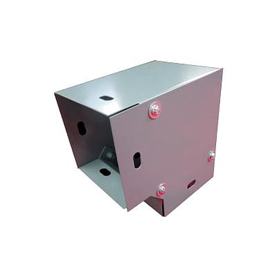 Codo horizontal Charofil, de 90°, cal. 22, 65x65 mm, acero - CH-DCH9065L