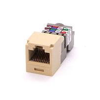 PANDUIT Módulo Universal, 8 cables, 8 posiciones, con bastidor, RJ45, Categoría 5e Mini-Com™, Estilo T, Blanco Marfíl - CJ588TEI