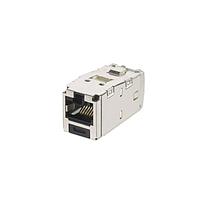 PANDUIT Mini-Com Módulo blindado universal, escudo integrado, Codificado, Categoría 6, RJ45, 8 posiciones, 8 cables, Negro - CJSK688TGBL
