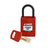 Candados compactos de nylon de bloqueo SafeKey, rojo - CPT-RED-25PL-KD