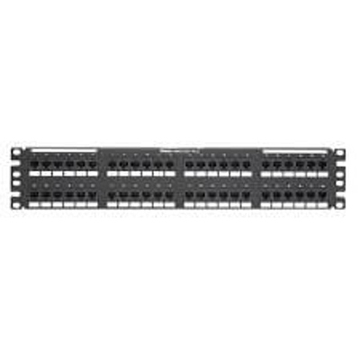PANDUIT Panel de parcheo perforado, Cat 5e, plano, 48 - DP485E88TGY