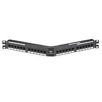 PANDUIT Panel de parcheo perforado, Cat 5e, en ángulo, 2 - DPA245E88TGY
