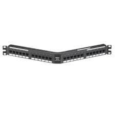 PANDUIT Panel de parcheo perforado, Cat 5e, en ángulo, 2 - DPA245E88TGY