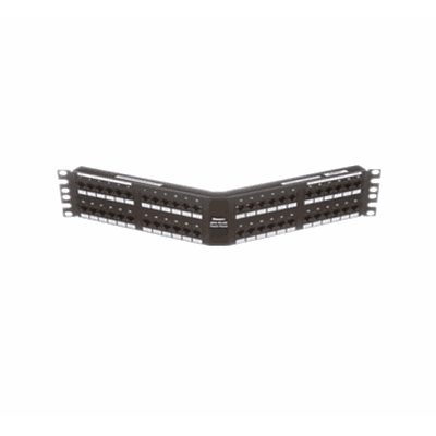 PANDUIT Panel de parcheo perforado, Cat 6, en ángulo, 24 - DPA24688TGY