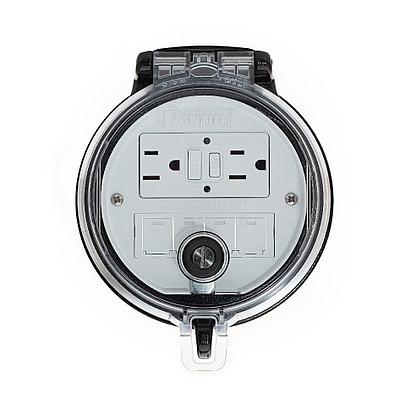 DATA ACCESS PORT, 4IN. BASE, GFCI OUTLET