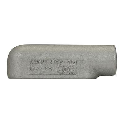 CAJA REGISTRO OVALADA SERIE 7 EN ALUMINIO LIBRE DE COBRE CON PINTURA EPÓXICA ELECTROESTÁTICA, FORMA ''E'', PARA TUBO DE 3/4" (21MM), CON TAPA DE ACERO GALVANIZADO Y EMPAQUE INTEGRADO