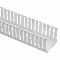 PANDUIT Conducto ranurado estrecho, PVC, 3 X 3 X 6 ' - F3X3WH6