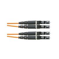 PANDUIT Cable de parcheo OM2 de 2 fibras, clasificado riser, LC duplex a LC duplex con revestimiento de 1.6mm - F52ERLNLNSNM003
