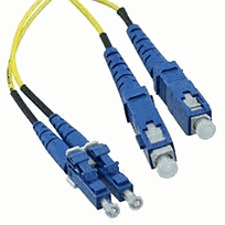 PANDUIT Cable de conexión de fibra Opti-Core, OS1 / 2 de 2 fibras, chaqueta de 1,6 mm, elevador, SC-LC dúplex, amarillo - F92ERLNSNSNM001