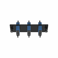 PANDUIT FAP SC cargado con 3 Adaptadores dúplex SC para  fibra óptica
mono-modo, con funda de cerámica de zirconio dividida. Color azul (BU). - FAP3WBUDSCZ