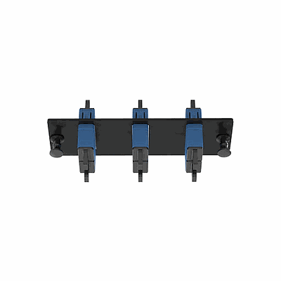 PANDUIT FAP SC cargado con 3 Adaptadores dúplex SC para  fibra óptica
mono-modo, con funda de cerámica de zirconio dividida. Color azul (BU). - FAP3WBUDSCZ