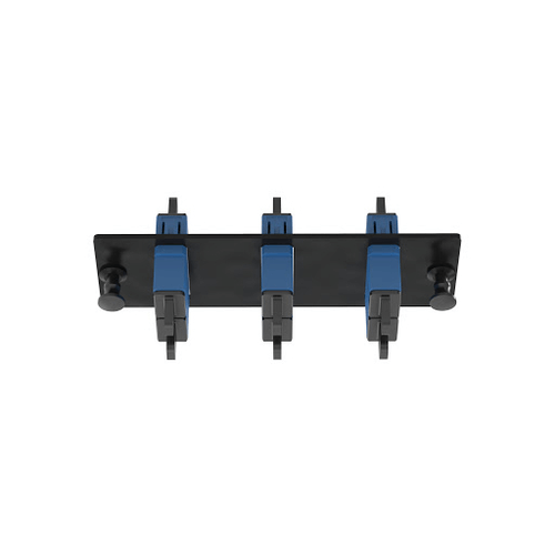 PANDUIT FAP SC cargado con 3 Adaptadores dúplex SC para  fibra óptica
mono-modo, con funda de cerámica de zirconio dividida. Color azul (BU). - FAP3WBUDSCZ