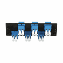 PANDUIT Panel para adaptador de fibra con seis adaptadores dúplex LC mono-modo, para fibra óptica - FAP6WBUDLCZ