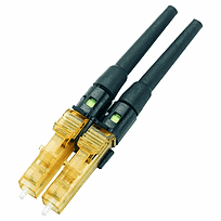PANDUIT Conector dúplex multimodo LC 50 / 125µm OM2 para instalación de fibra con amortiguación ajustada de 900µm. - FLCDMC5BLY