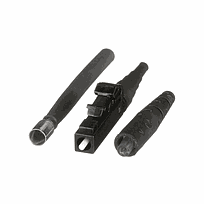 Conector LC, símplex, 50µm modo múltiple, 1.6mm, funda negra p/pulido en campo