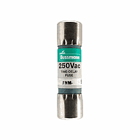 BUSSMAN  Fusible Suplementario 13/32" X 1-1/2" Doble Elemento Acción Retardada 250Vca - FNM-1-6-10