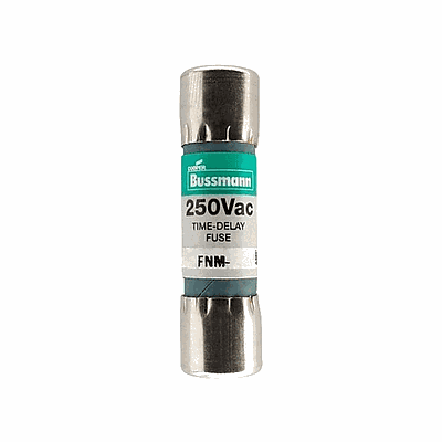 BUSSMAN  Fusible Suplementario 13/32" X 1-1/2" Doble Elemento Acción Retardada 250Vca - FNM-1-6-10