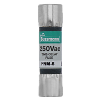 BUSSMANN Fusible FNM de tiempo retardado, 6A, 250Vm Estándar - FNM-6