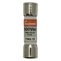 BUSSMANN Fusibles FNQ de acción retardada, 15A, 500V, Miniatura - FNQ-15