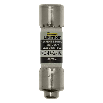 BUSSMANN Fusible clase CC, 2.5A, 600V, Acción retardada - FNQ-R-2-1-2