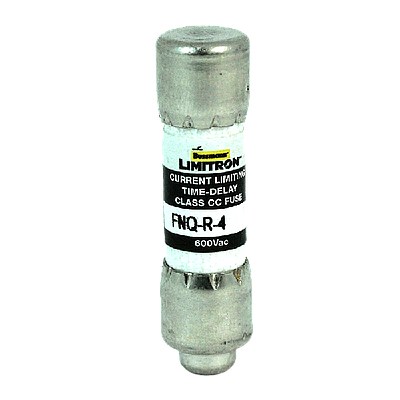 BUSSMANN Fusible clase CC, 4A, 600V, Tiempo de retardo - FNQ-R-4