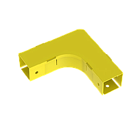 PANDUIT Canaleta de conducto para fibra de 2 x 2, curvatura horizontal de 90°, Amarillo - FRA2X2YL