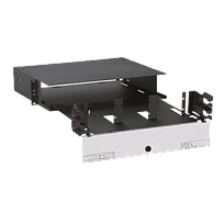 PANDUIT Caja de montaje en rack de fibra, Control integral del radio de curvatura, Acero, Negro - FRME2U