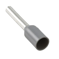 Virola aislada, cable único, 18 AWG (0,75 mm²), longitud de pin de 0,31 (8,0 mm), manguito de extremo DIN gris