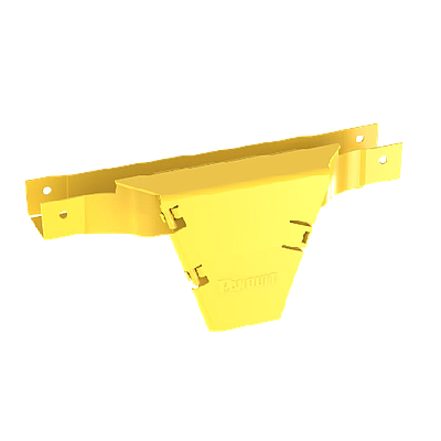 PANDUIT Montaje en T vertical, con puerta con bisagras, ABS, Amarillo - FVTHD2X2YL