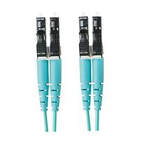 PANDUIT Cable de conexión de fibra dúplex, OM3, Riser, 2M, Aqua  - FX2ERLNLNSNM002