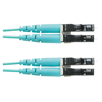 PANDUIT Cable de conexión de 2 fibras, OM3, LC dúplex a LC dúplex, clasificación OFNR, 12M, Aqua - FX2ERLNLNSNM012