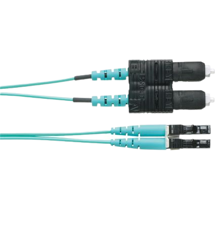 PANDUIT Cable de conexión de fibra óptica,  OM3, LC dúplex a SC dúplex, 2 Fibras, Riser - FX2ERLNSNSNM001
