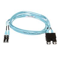 PANDUIT Cable de conexión de fibra óptica, OM3, 2 Fibras,  LC dúplex a SC dúplex, Riser  - FX2ERLNSNSNM00