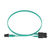 PANDUIT Cable de conexión de fibra dúplex, OM3, LC Duplex a SC Duplex, Riser, 3M - FX2ERLNSNSNM003
