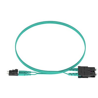PANDUIT Cable de conexión de fibra dúplex, OM3, LC Duplex a SC Duplex, Riser, 3M - FX2ERLNSNSNM003