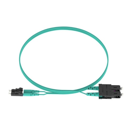 PANDUIT Cable de conexión de fibra dúplex, OM3, LC Duplex a SC Duplex, Riser, 3M - FX2ERLNSNSNM003