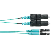 PANDUIT Cable de conexión de fibra óptica, OM3,  LC dúplex a SC dúplex, Riser, 7M - FX2ERLNSNSNM007