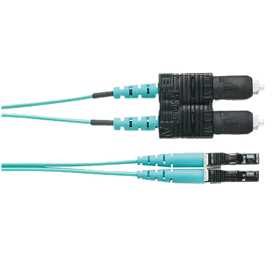 PANDUIT Cable de conexión de fibra óptica, OM3, Riser, LC dúplex a SC dúplex, 10M - FX2ERLNSNSNM010