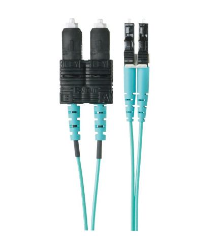 PANDUIT Cable de conexión de fibra óptica, OM4, LC dúplex a SC dúplex, Riser, 2M - FZ2ERLNSNSNM002