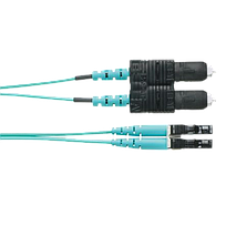 PANDUIT Cable de conexión de fibra óptica, OM4,  LC dúplex a SC dúplex, OFNR, 3M - FZ2ERLNSNSNM003