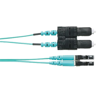 PANDUIT Cable de conexión de fibra óptica, OM4,  LC dúplex a SC dúplex, OFNR, 3M - FZ2ERLNSNSNM003