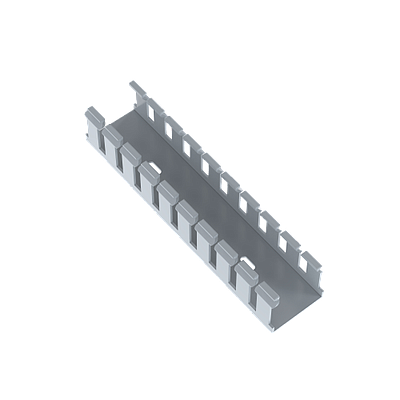 PANDUIT Conducto de cableado en ranuras anchas, tipo G, 1.8M, PVC, Gris  - G1.5X1.5LG6