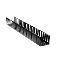 PANDUIT Conducto de cableado en ranuras anchas, Tipo G, PVC, Negro - G3X3BL6