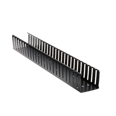PANDUIT Conducto de cableado en ranuras anchas, Tipo G, PVC, Negro - G3X3BL6