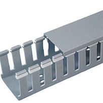 Conducto de cableado tipo H Panduct, 3x3", 6 ft, PVC, gris claro - G3X3LG6