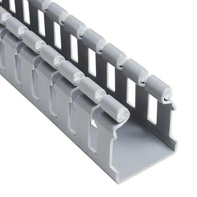 Conductor de cableado con ranuras anchas Panduct Tipo H, PVC, 1.5x2", 6ft, gris claro- H1.5X2LG6
